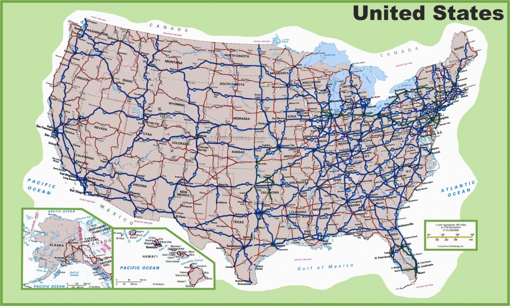 Road Map Of Michigan Highways Printable Us Map With Interstate - Printable Us Road Map