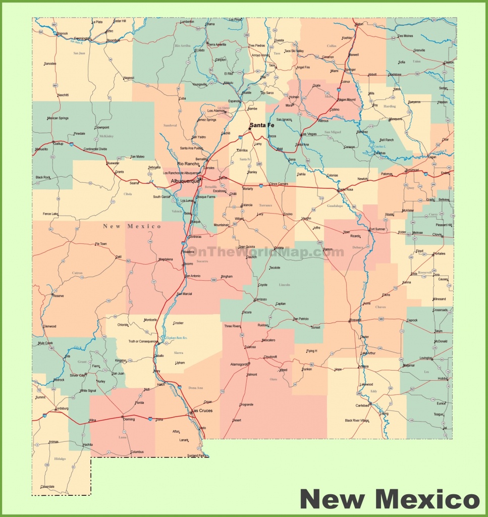 Road Map Of New Mexico With Cities Beautiful New Mexico State Road - New Mexico State Map Printable