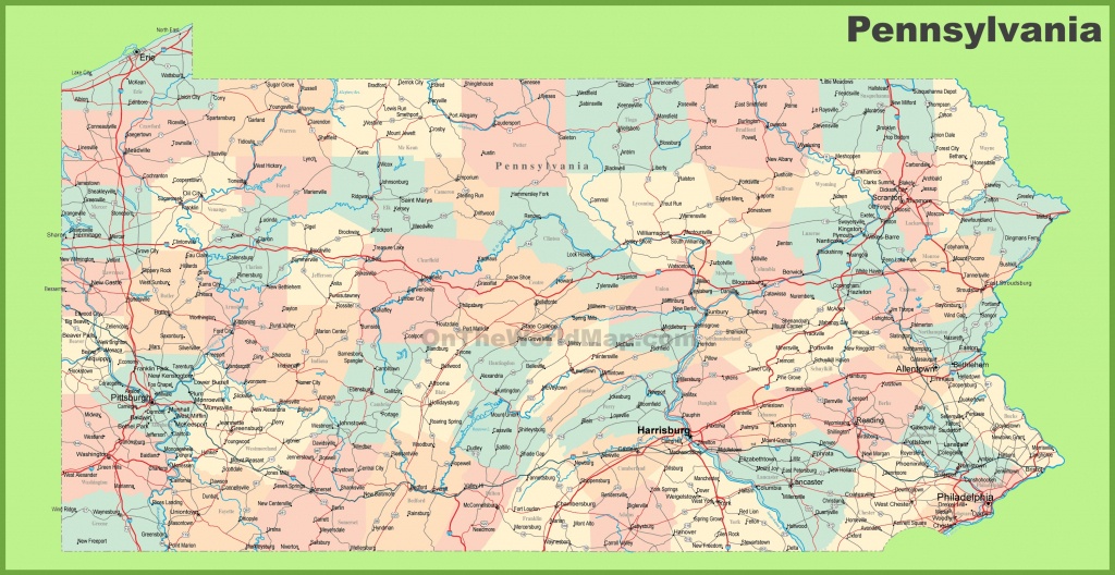Road Map Of Pennsylvania With Cities - Printable Road Map Of Pennsylvania