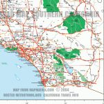 Road Map Of Southern California Including : Santa Barbara, Los   Southern California Beach Towns Map