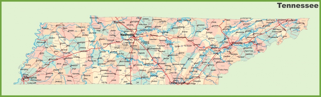 Road Map Of Tennessee With Cities - Printable Map Of Tennessee