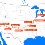 Road Trip In Usa | Road Trip Via Route 66 With Kilroy   Map Of Route 66 From Chicago To California