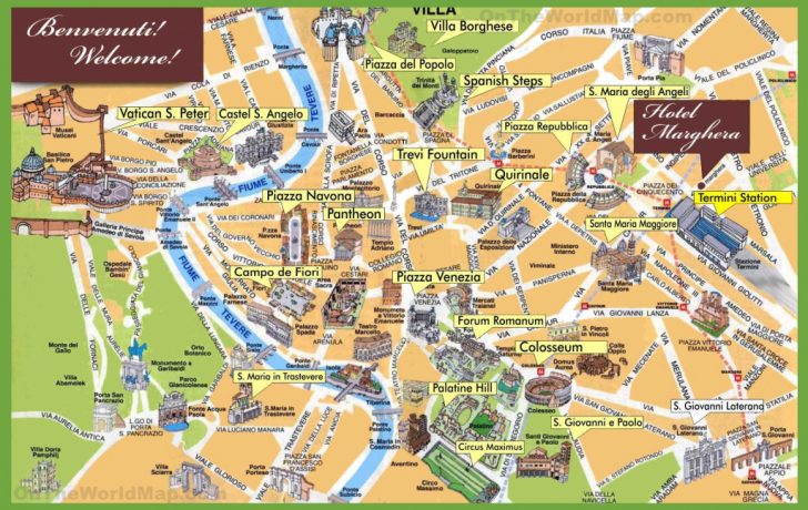 Rome Tourist Map Printable
