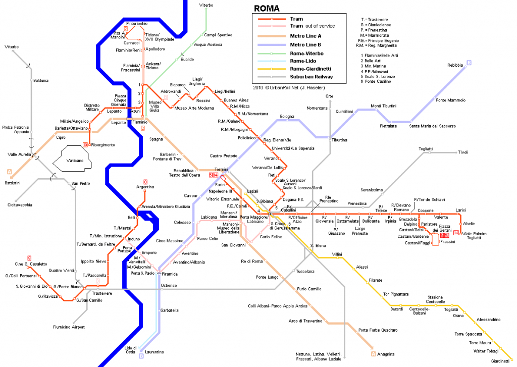 Rome Subway Map For Download | Metro In Rome - High-Resolution Map - Printable Rome Metro Map