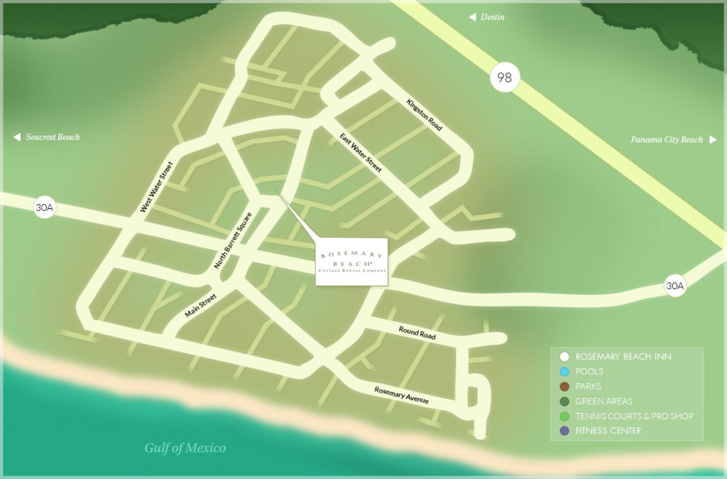 Rosemary Beach® Community Map - Inlet Beach Florida Map