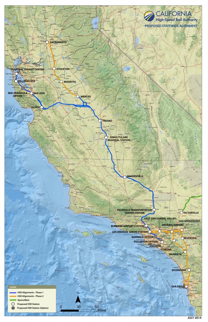 Route Of California High-Speed Rail - Wikipedia - California High Speed Rail Map