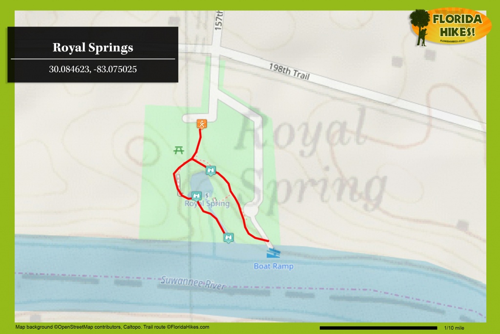 Royal Springs | Florida Hikes! - Florida Hot Springs Map