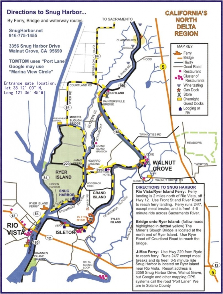 Sacramento Delta Map - California Delta Map