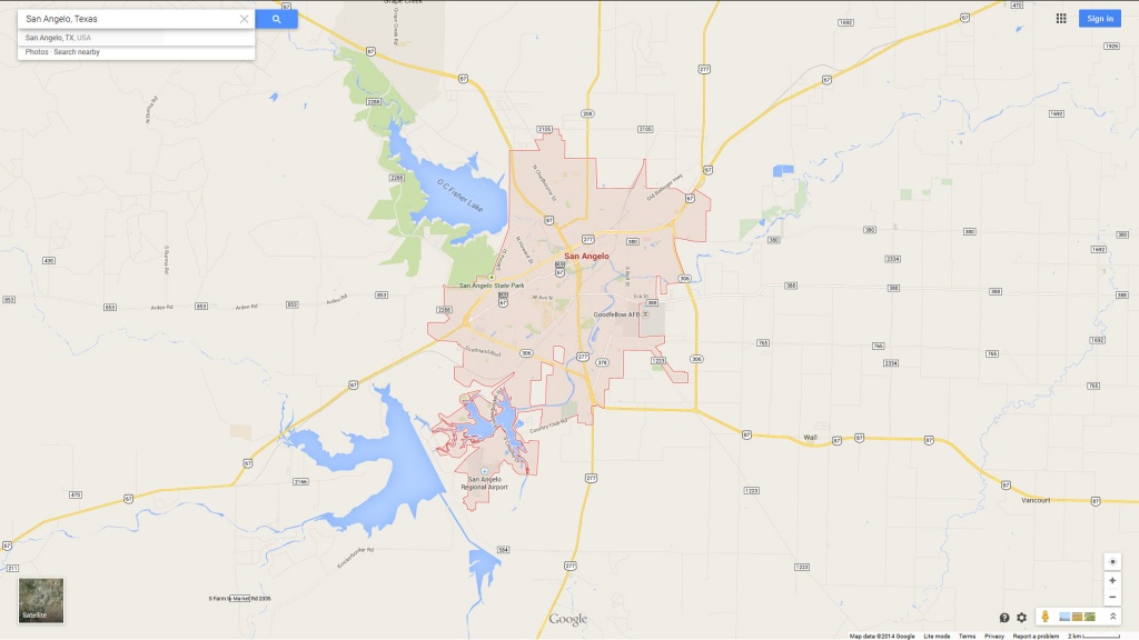 San Angelo, Texas Map - Street Map Of San Angelo Texas