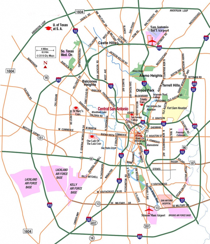 San Antonio Area Highways - Aaccessmaps - Map Of San Antonio Texas Area