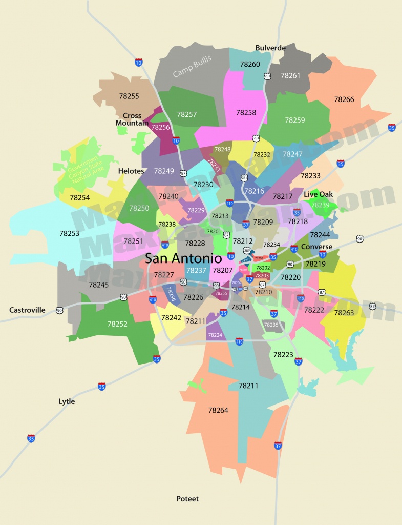 San Antonio Zip Code Map | Mortgage Resources - Map Of San Antonio Texas Area