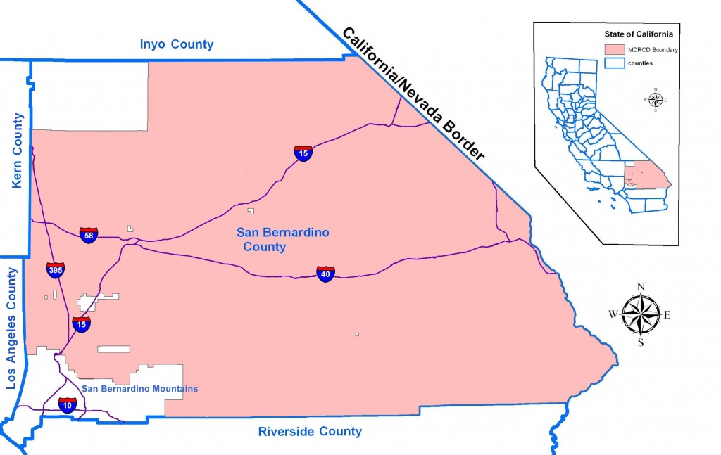 San Bernardino County Map #191009 - Map Of San Bernardino County California