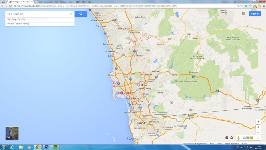 San Diego, California Map - Google Maps San Diego California