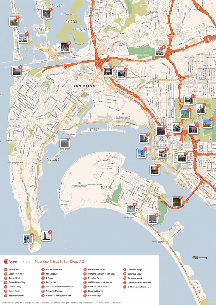 San Diego Printable Tourist Map | Sygic Travel - Printable Map Of San Diego County