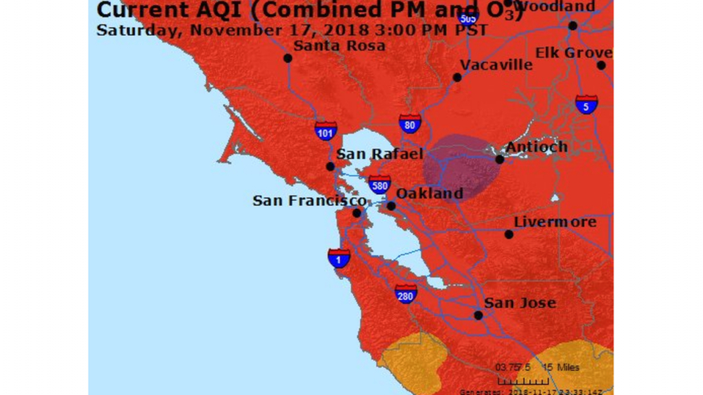 San Francisco Air Still &amp;#039;unhealthy&amp;#039; After Aqi Dips To 156 - Aqi Map California