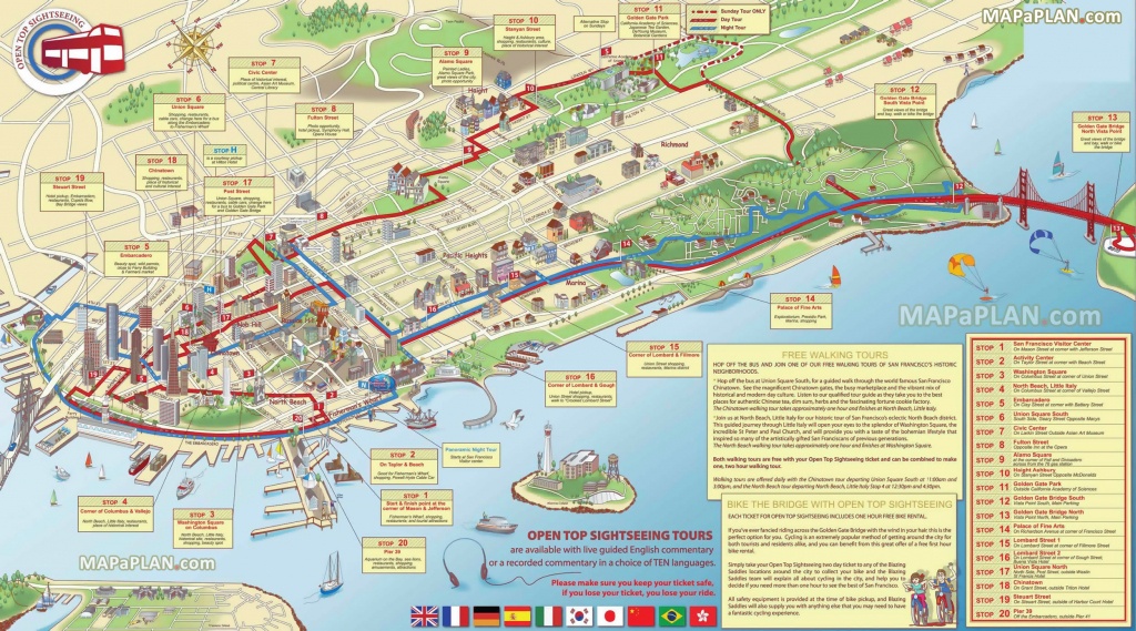 San Francisco Maps - Top Tourist Attractions - Free, Printable City - Map Of San Francisco Attractions Printable