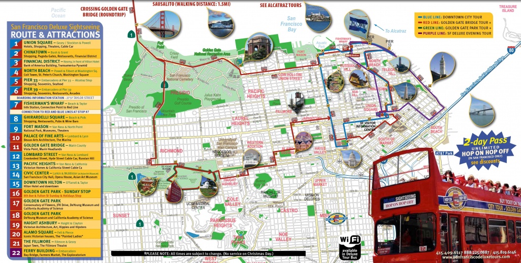 San Francisco Tourist Map Printable | Maps Update #21051488: San - San Francisco City Map Printable