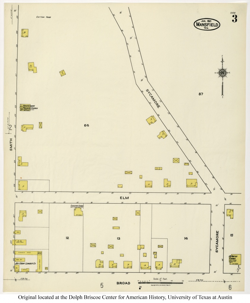 Sanborn Maps Of Texas - Perry-Castañeda Map Collection - Ut Library - Mansfield Texas Map