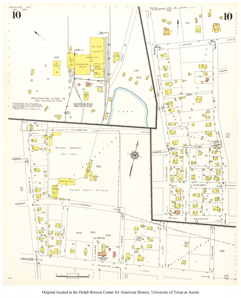 Sanborn Maps Of Texas - Perry-Castañeda Map Collection - Ut Library - Palestine Texas Map