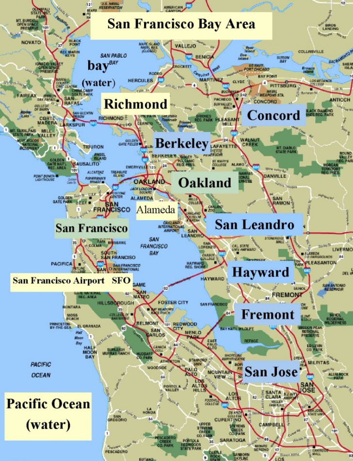 Printable Map Of San Francisco Bay Area