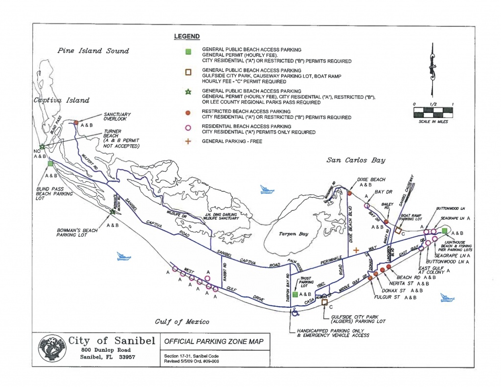 Sanibel Captiva Beach Parking Map | Restrooms | Beach Access | I - Sanibel Beach Florida Map