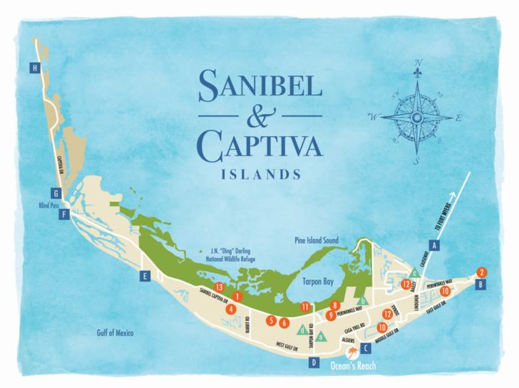Road Map Of Sanibel Island Florida