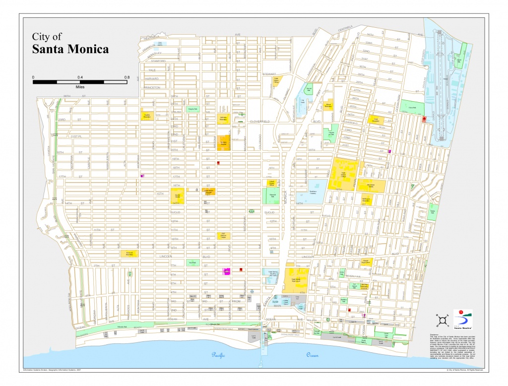 Santa Monica City Map - Santa Monica California • Mappery - Where Is Santa Monica California On A Map