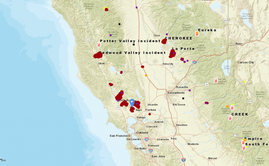 Santa Rosa Fire: Map Shows The Destruction In Napa, Sonoma Counties - California Fire Map 2017