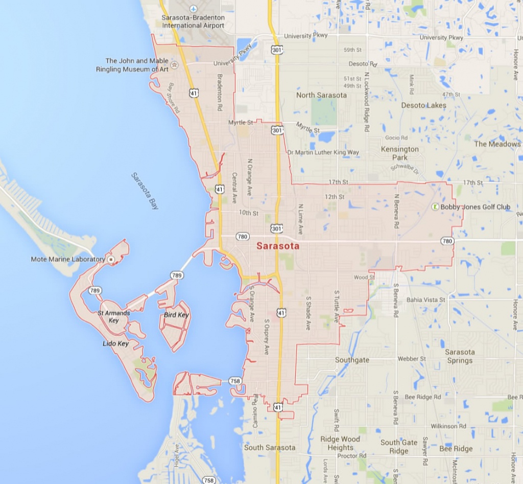 Sarasota Florida Map - Map Sarasota Florida Usa