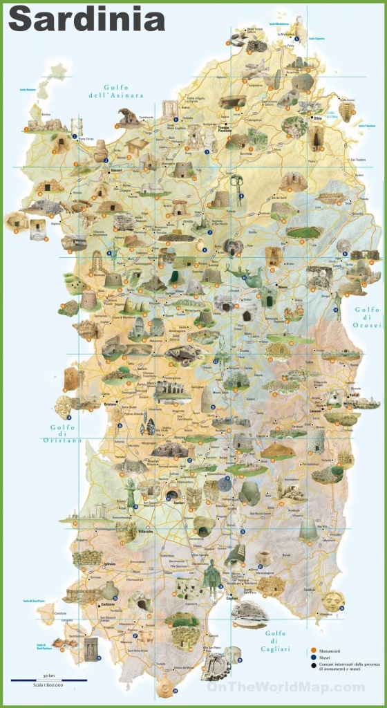 Sardinia Tourist Map - Printable Map Of Sardinia