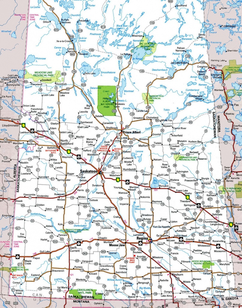 Saskatchewan Highway Map - Printable Alberta Road Map