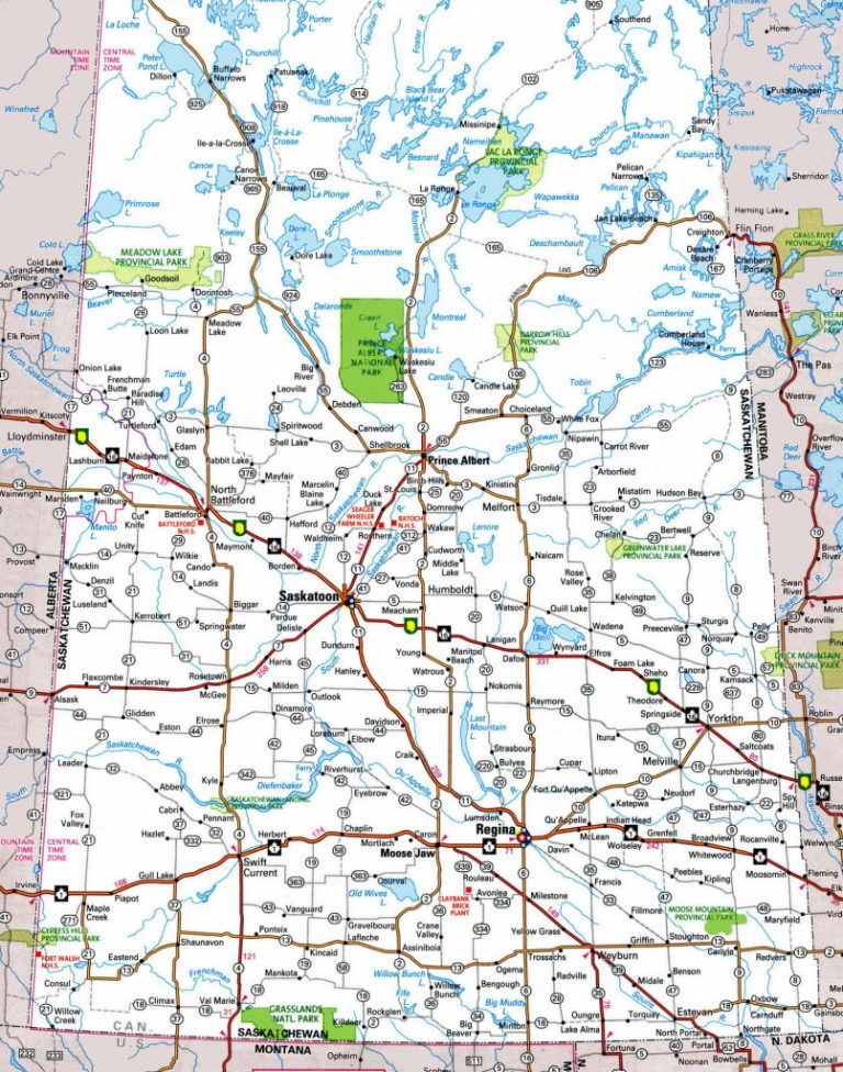 Saskatchewan Highway Map Printable Map Of Saskatchewan Free