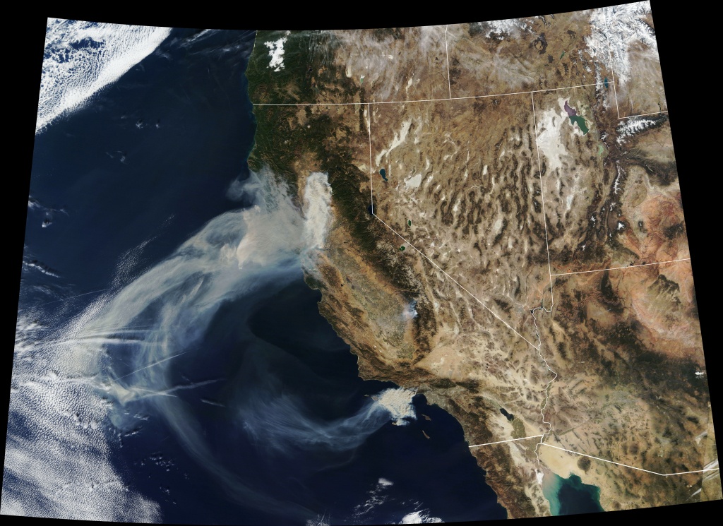 Satellite Photos: California Wildfire Smoke Reaches Detroit And - California Wildfire Satellite Map