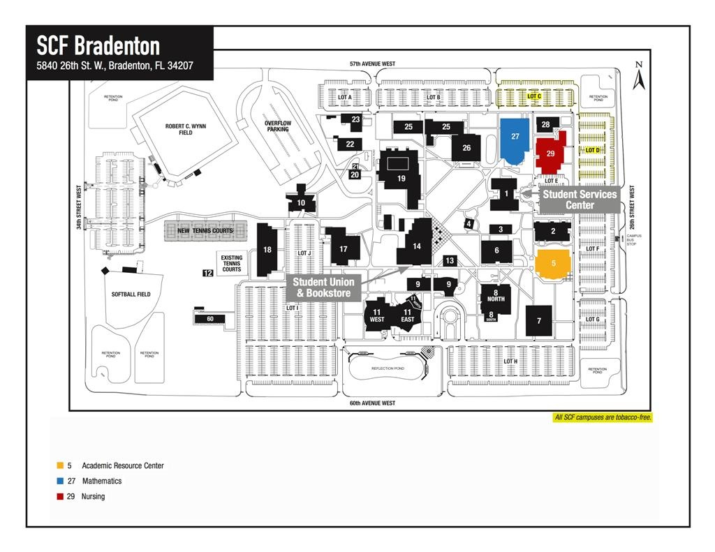 Scf Campus Map | Fysiotherapieamstelstreek - State College Of Florida Bradenton Campus Map