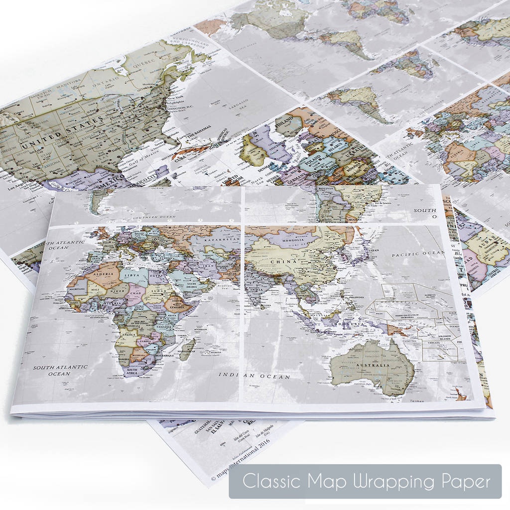 Scratch The World® Black Map Print With Coinmaps International - Printable Map Paper