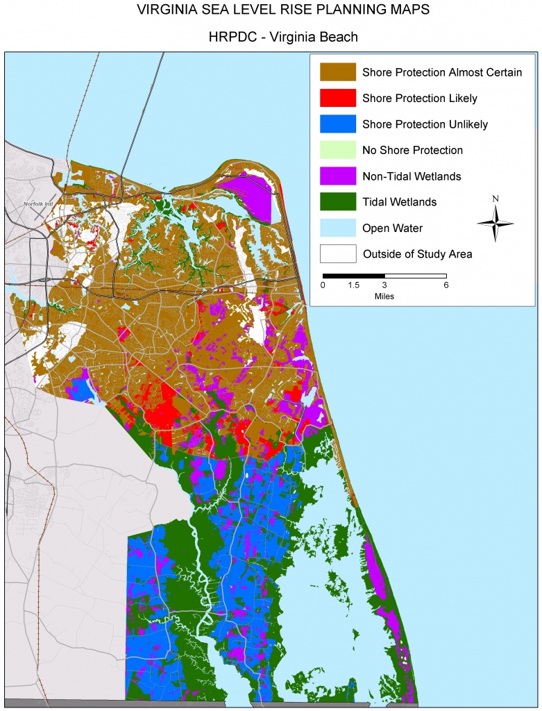Sea Level Rise Planning Maps: Likelihood Of Shore Protection In Virginia - Florida Elevation Map Above Sea Level