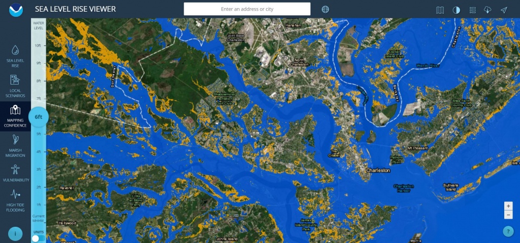 Sea Level Rise Viewer - Florida Global Warming Map