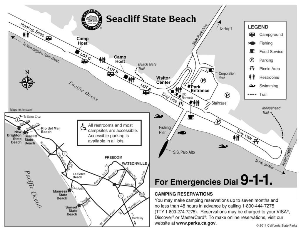 Seacliff State Beach - Campsite Photos, Camp Info &amp;amp; Reservations - California Rv Camping Map