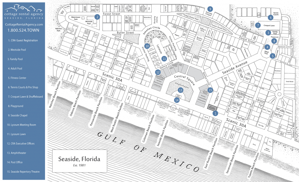 Seaside Florida Map - Click Properties On Map To View Details | Maps - Seagrove Florida Map