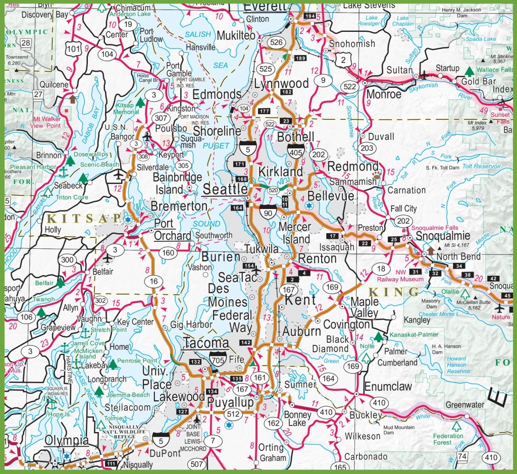 Seattle Area Map - Printable Map Of Seattle Area