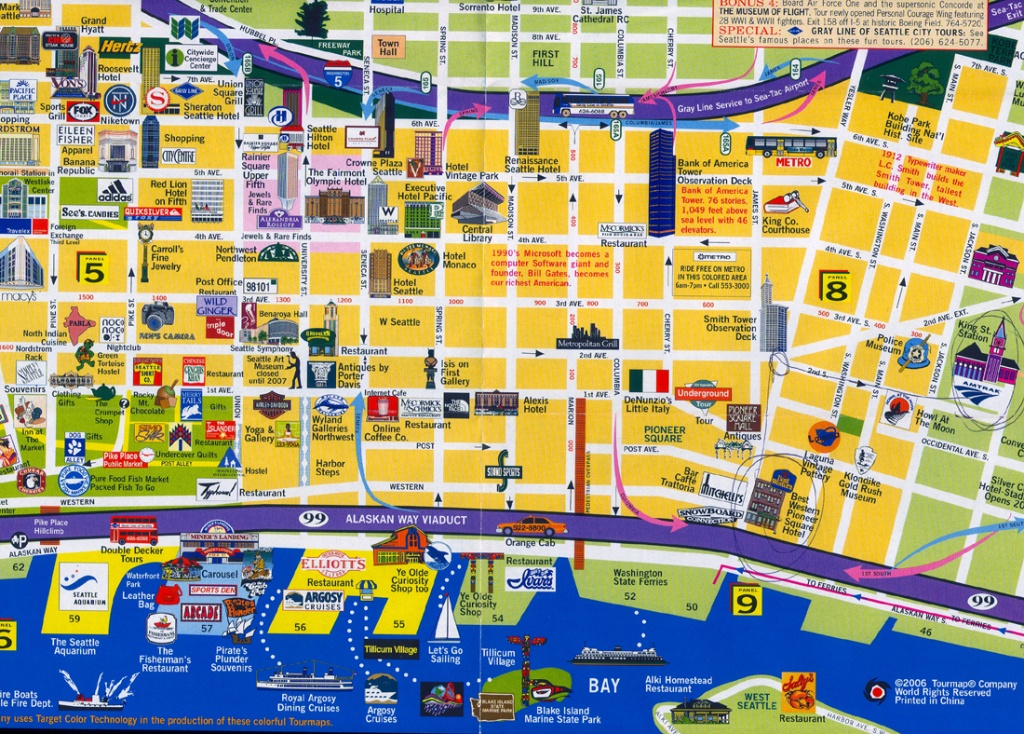 Seattle Tourist Map Printable Free Printable Maps