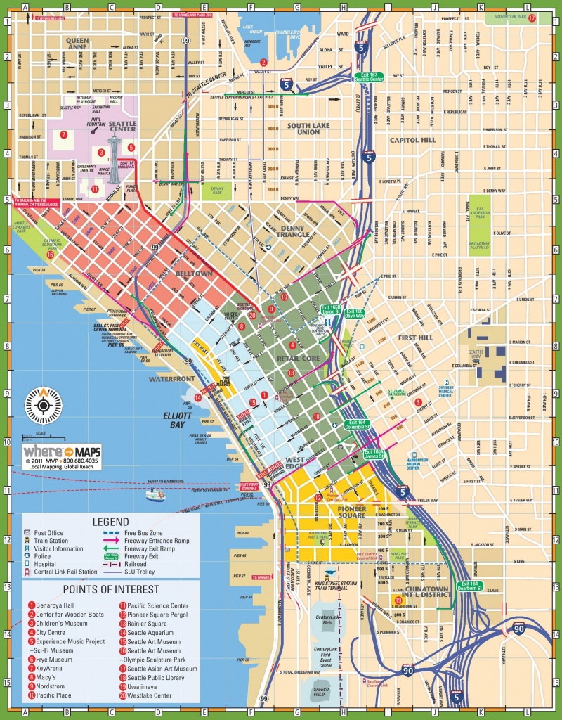 Seattle Tourist Map - Seattle Tourist Map Printable