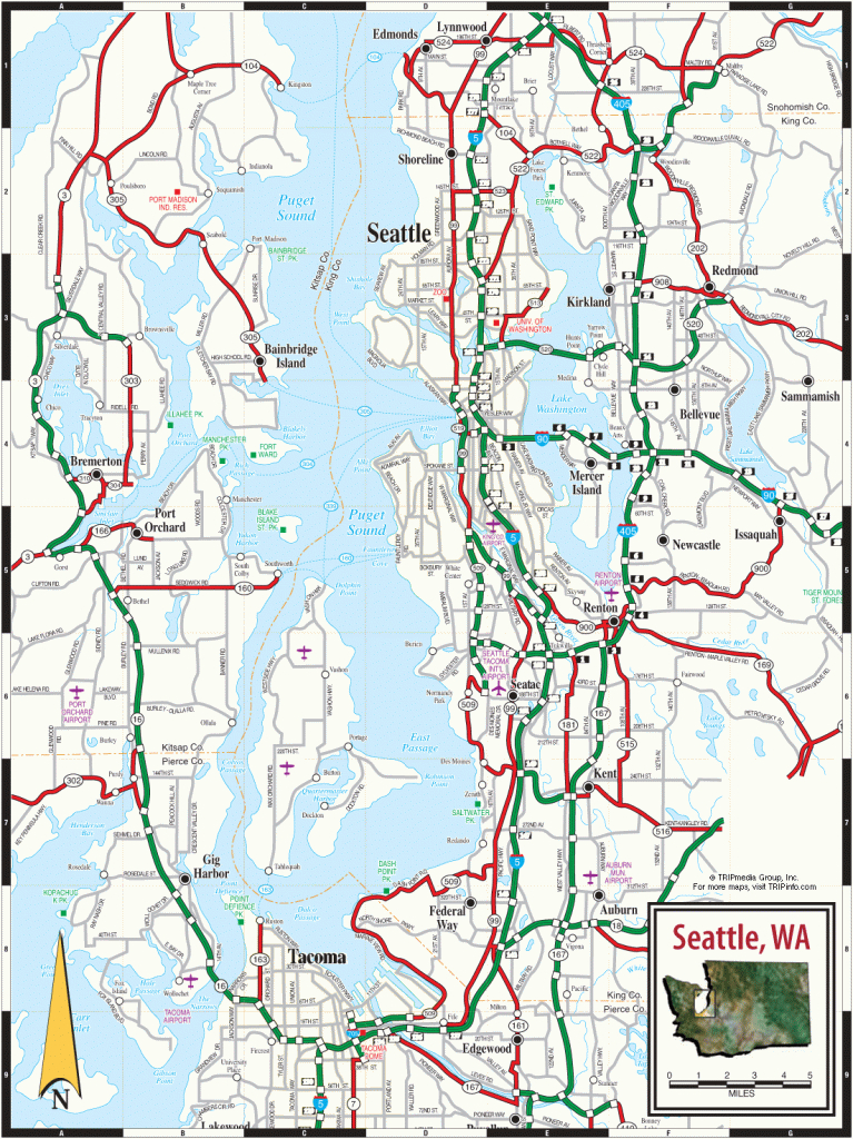 Printable Map Of Seattle Area Free Printable Maps - vrogue.co