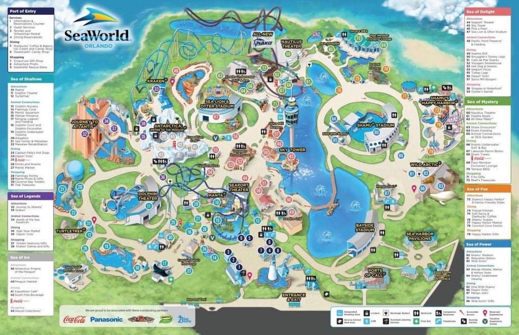 Seaworld Orlando Map - Map Of Seaworld (Florida - Usa) - Seaworld Orlando Printable Map