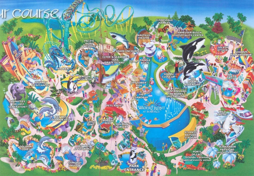 Seaworld Orlando Map | Sea World Orlando 2004 Map Orlando Florida - Sea World Florida Map