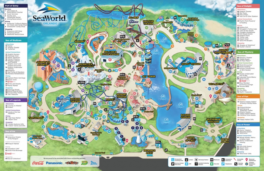 Seaworld - Park Information And Guide Map For Seaworld Orlando - Seaworld Orlando Park Map Printable