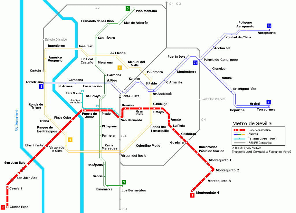 Sevilla Map - Detailed City And Metro Maps Of Sevilla For Download - Printable Tourist Map Of Seville