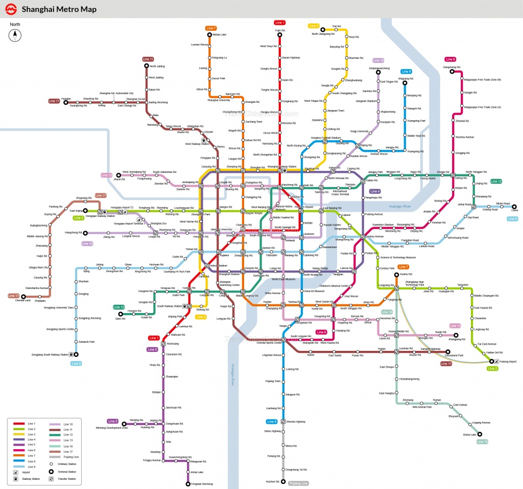 Shanghai Metro Maps, Printable Maps Of Subway, Pdf Download - Printable Subway Map