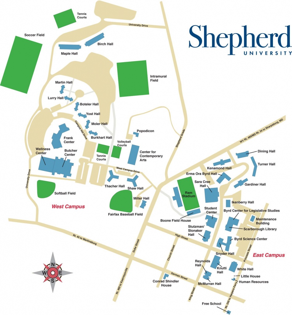 Shepherd University Campus Map | Shepherd University In 2019 - South Texas College Mid Valley Campus Map