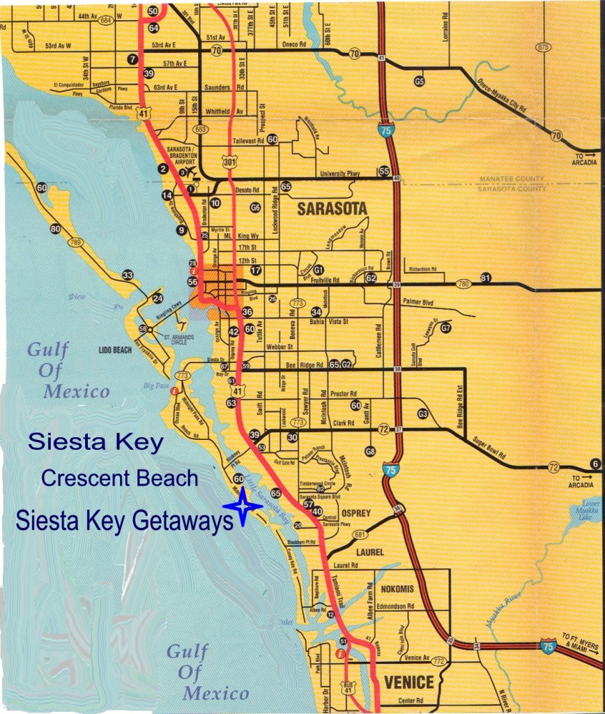 map of siesta key florida